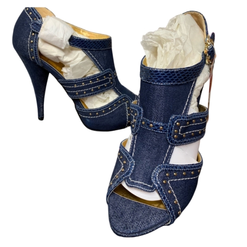 Apple Bottoms Denim High Heels